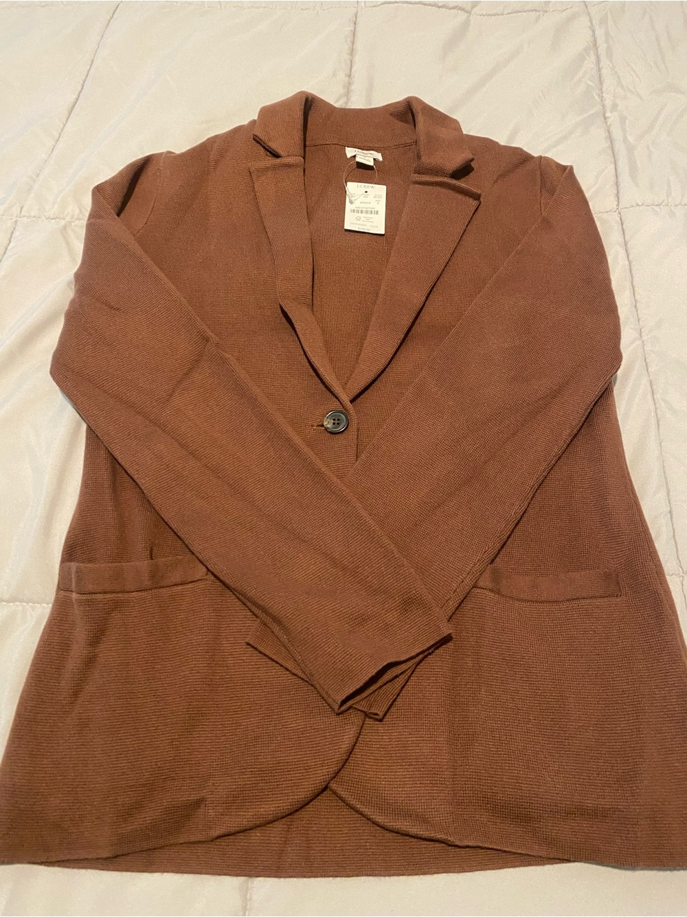 J. Crew Rust Brown Knit Blazer